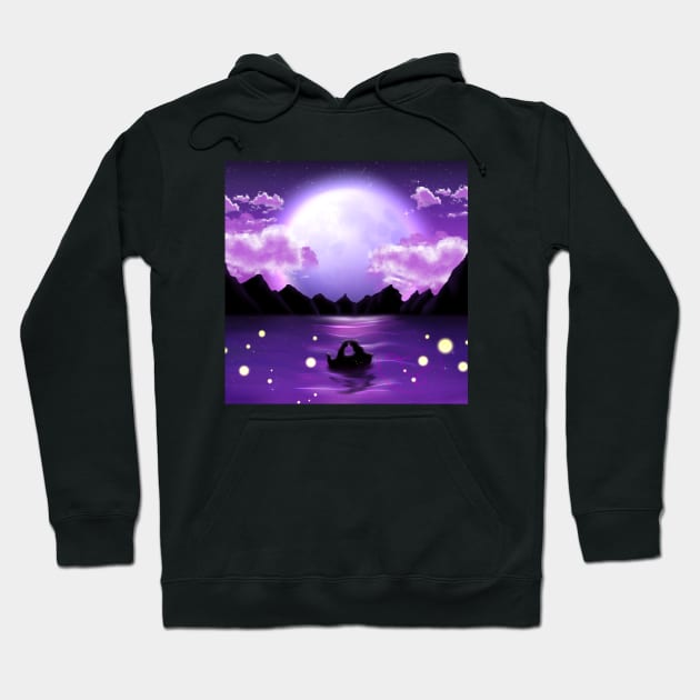 moon and kiss Hoodie by Drawers of Drawing